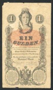 2x 1 Gulden, 01.01.1858 ... 
