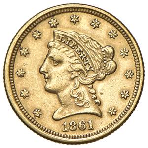 2 1/2 Dollar Gold, 1861 ... 