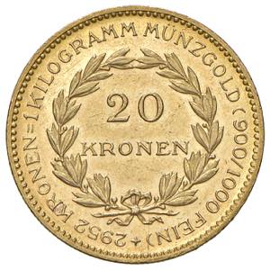 1. Republik 1918 - 1934 -1938 20 Kronen, ... 