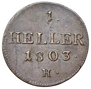 Franz II. 1792 - 1806 1 Heller, 1803. H ... 