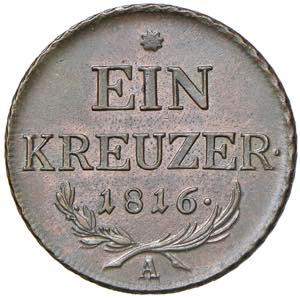 Franz I. 1806 - 1835 1 Kreuzer, 1816. A Wien ... 