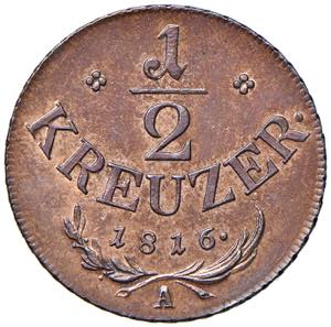 Franz I. 1806 - 1835 1/2 Kreuzer, 1816. A ... 