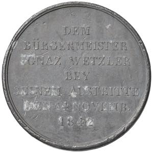 Ferdinand I. 1835 - 1848 Blei - Medaille, ... 