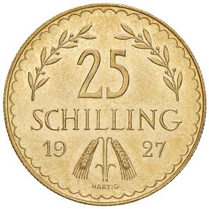 1. Republik 1918 - 1933 - 1938 25 Schilling ... 