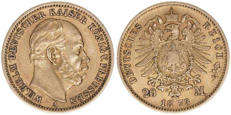 Wilhelm I. 1861-1888 Preussen. 20 ... 