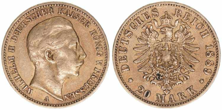 Wilhelm II. 1888-1918 Preussen. 20 ... 