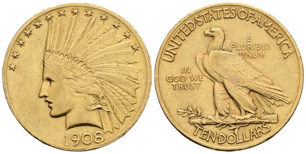 10 Dollar, 1908 Vereinigte Staaten ... 