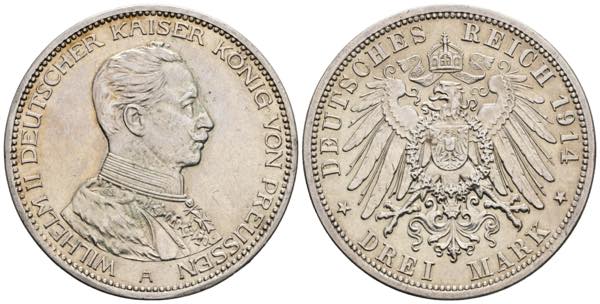 Wilhelm II. 1888-1918 Preußen. 3 ... 