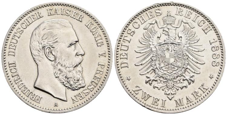 Friedrich III. 1888 Preussen. 2 ... 