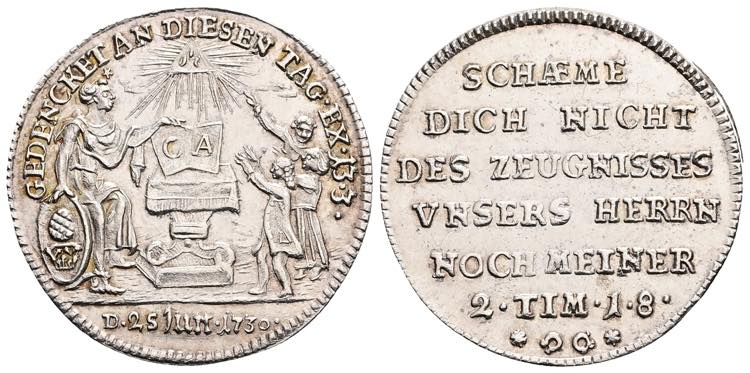 Silberabschlag des Dukaten, 1730 ... 