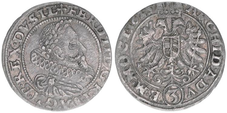 Ferdinand II. 1619-1637 3 Kreuzer, ... 
