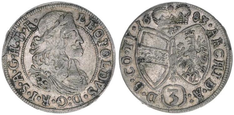 Leopold I. 1657-1705 3 Kreuzer, ... 