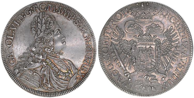 Karl VI. 1711-1740 1/2 Taler, ohne ... 
