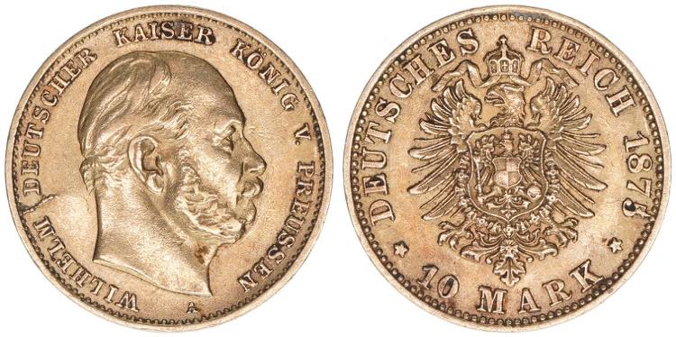 Wilhelm I. 1858-1888 Preussen. 10 ... 