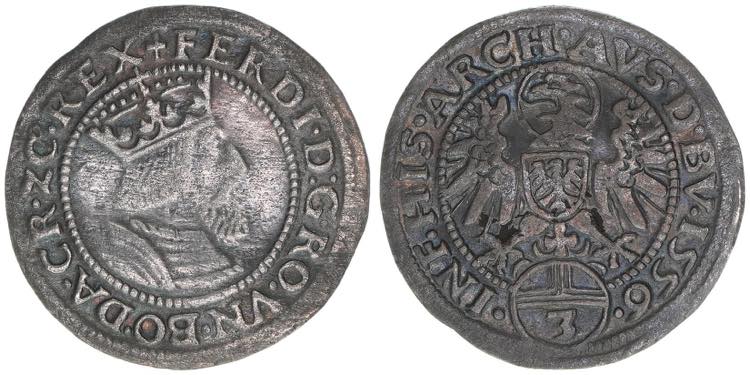 Ferdinand I. 1521-1564 3 Kreuzer, ... 