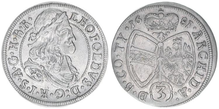 Leopold I. 1657-1704 3 Kreuzer, ... 