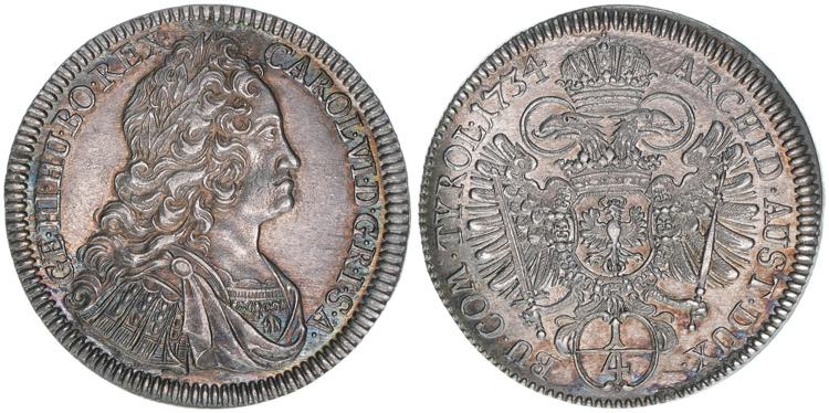 Karl VI. 1712-1740 1/4 Taler, ... 