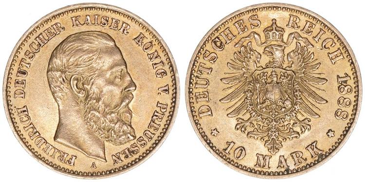 Friedrich III. 1888 Preussen. 10 ... 