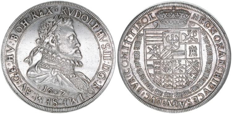 Rudolph II. 1576-1608 Taler, 1607. ... 