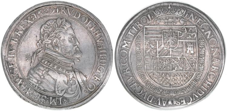 Rudolph II. 1576-1608 Taler, 1609. ... 