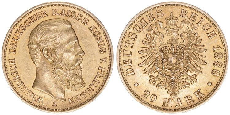 Friedrich III. 1888 Preussen. 20 ... 