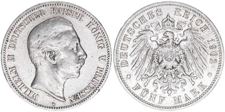 Wilhelm II. 1888-1918 Preussen. 5 ... 