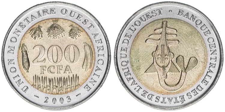 200 Francs, 2003 Mauretanien. ... 