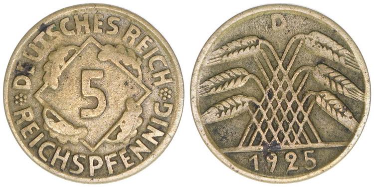 5 Reichspfennig dünner ... 