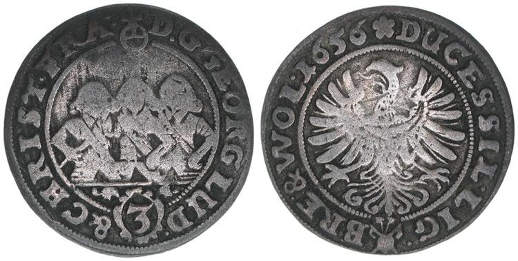 Groschen, 1656 Sachsen. 1,24g. ss-