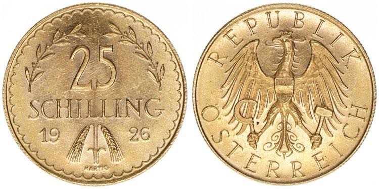 25 Schilling, 1926 Gold. 5,88g ANK ... 