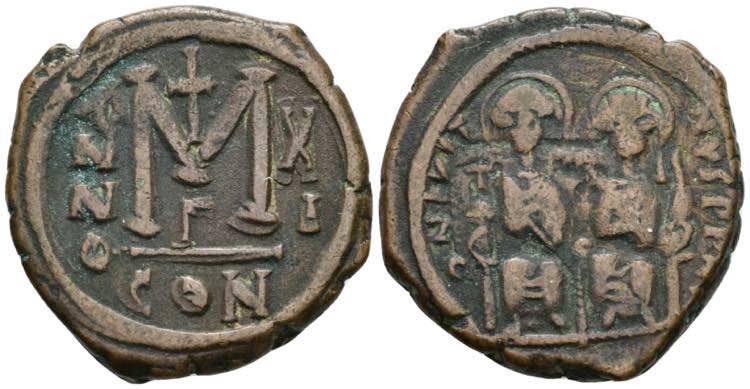 Justinus II. mit Sophia 565-578 ... 