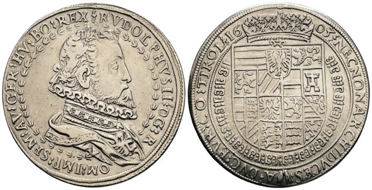 Rudolph II. 1576-1612 1/2 Taler, ... 
