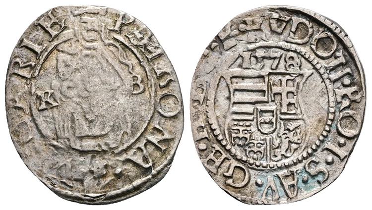 Rudolph II. 1576-1612 Denar, 1578 ... 