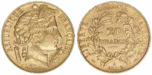 20 Francs, 1851 A Frankreich. Gold. 6,42g ... 