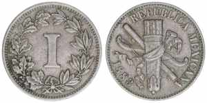 Republik Mexiko. 1 Centavo, 1883. 2,00g ... 