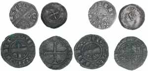 Lot mit 4 mittelalterlichen Münzen Lots. ... 