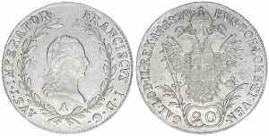 Franz II. (I.) 1792-1835 20 Kreuzer, 1820 A. ... 