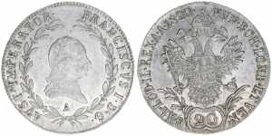 Franz II. (I.) 1792-1835 20 Kreuzer, 1820 A. ... 