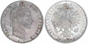 Franz Joseph I. 1848-1916 1 Gulden, 1859 A. ... 