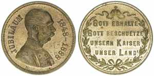 Franz Joseph I. 1848-1916 Medaille, 1888. ... 