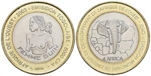 Republik seit 1960 Togo. 6000 Francs, 2003. ... 