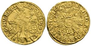 Rudolph II. 1576-1612 Dukat, 1594. Prag ... 