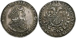 Ferdinand III. 1637-1657 Taler, 1639 KB. ... 