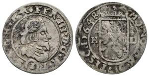 Ferdinand III. 1637-1657 1 Kreuzer, 1848 HL. ... 