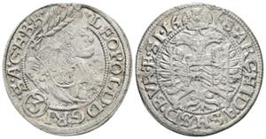 Leopold I. 1657-1705 3 Kreuzer, 1668 SHS. ... 