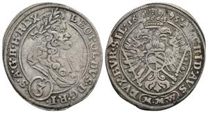 Leopold I. 1657-1705 3 Kreuzer, 1695 MMW. ... 