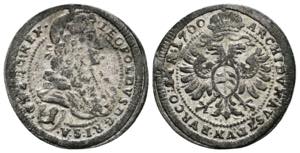 Leopold I. 1657-1705 1 Kreuzer, 1700. Wien ... 