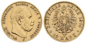 Wilhelm I. 1861-1888 Preußen. 10 Mark, 1874 ... 