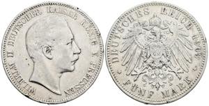 Wilhelm II. 1888-1918 Preußen. 5 Mark, 1903 ... 