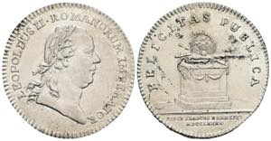 Leopold II. 1790-1792 Krönungsjeton, 1790. ... 